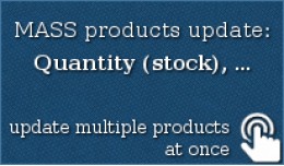 MASS products update: Quantity (stock),+...