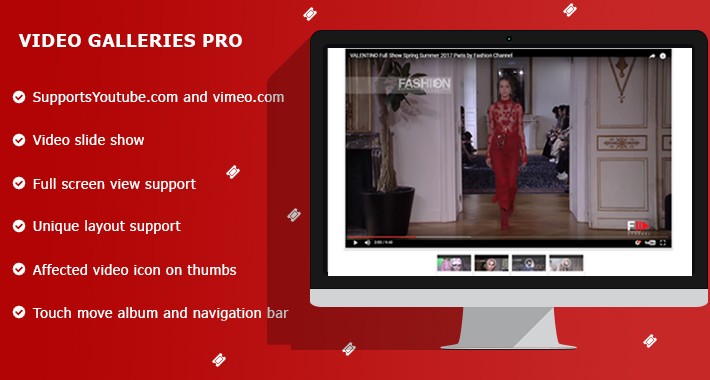 Video Galleries Pro (supports vimeo & youtube)