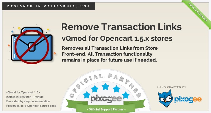 Remove Transaction Links - vQmod