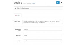 Cookiefy OpenCart Store Free Module Version 2.3 ..