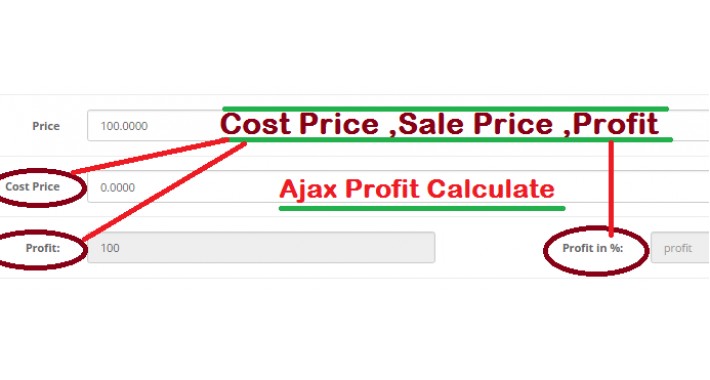 Cost Price , Sale Price , Profit OC 3.x