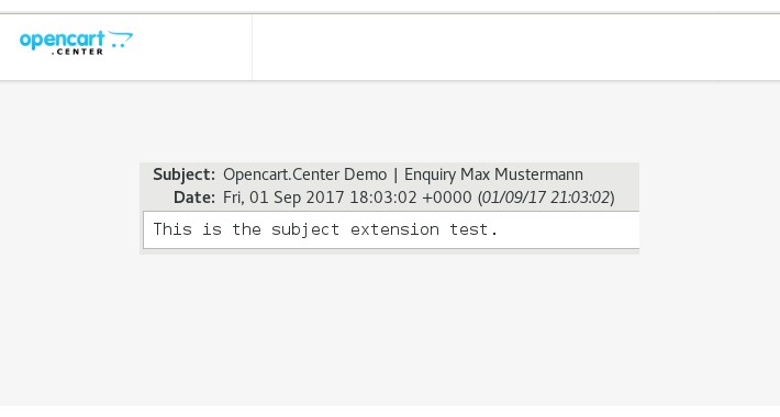 Contact form - Email with store name in subject line