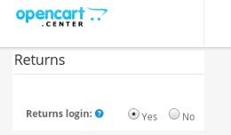 Returns - Customer login required