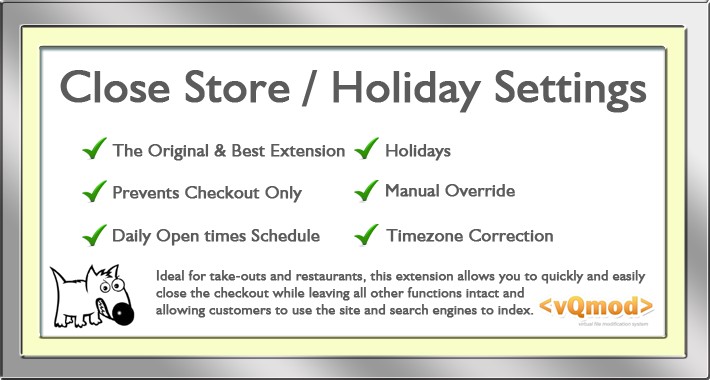 Close Store/Disable Checkout/Holiday & Opening Hours