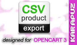 CSV Product Export (for Opencart 3)