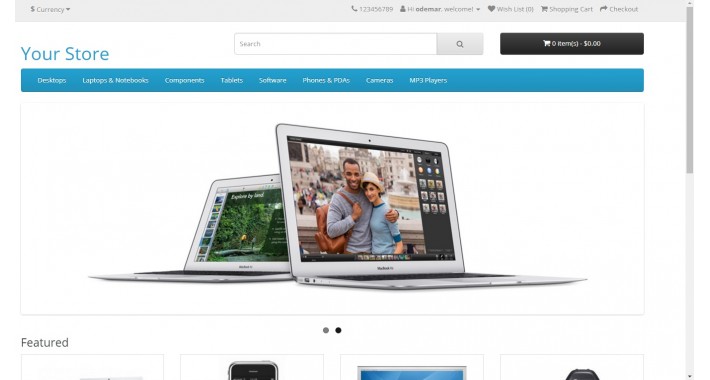bem-vindo / welcome / header ocmod