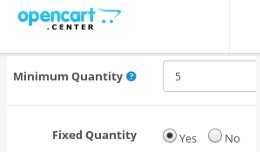 Product - Order Quantity fixed