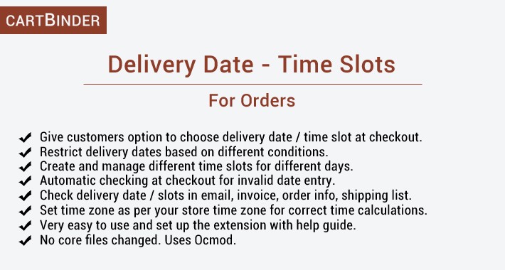 Delivery date - time slots selection for orders : Multi control