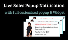 live Sales Popup: product sold notification