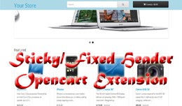 Sticky/Fixed header on scroll Opencart Extension