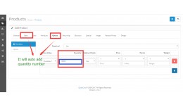 Auto add product data and option quantity number