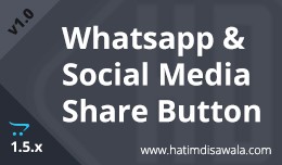Whatsapp & Social Media Share Buttons
