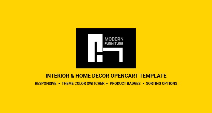 Modern Furniture  Responsive OpenCart Template 62166