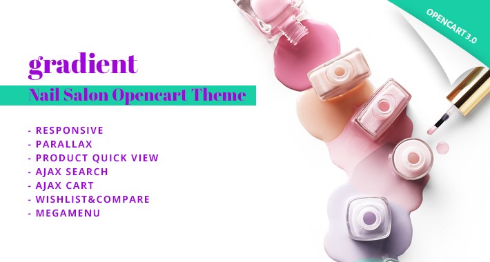 Nail Salon Responsive Opencart Theme 64926