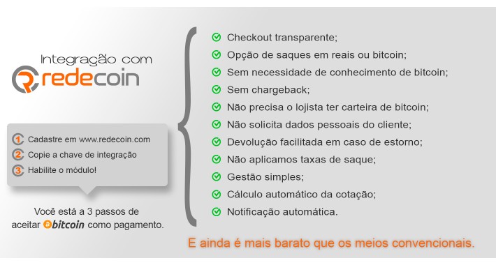 Redecoin - Gateway de pagamento para bitcoin (2.x)