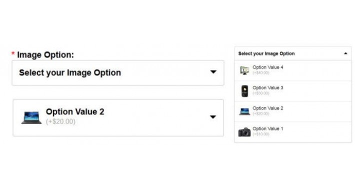 Product Image Option DropDown for OpenCart 3
