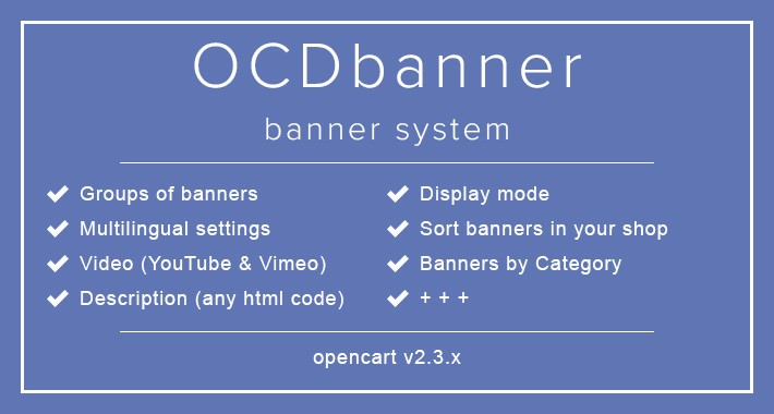 Opencart Ocdbanner Banners Sliders Video