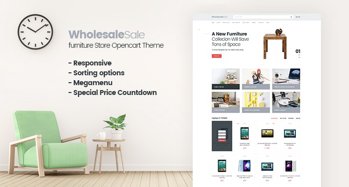 Wholesale Store Responsive OpenCart Template 64073