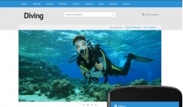 OpenCart 3 Theme River Diving Cyan