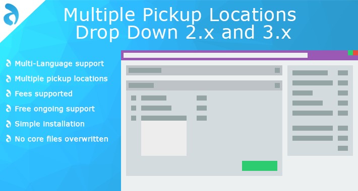 Multiple Pickup Locations Drop Down 2.x and 3.x