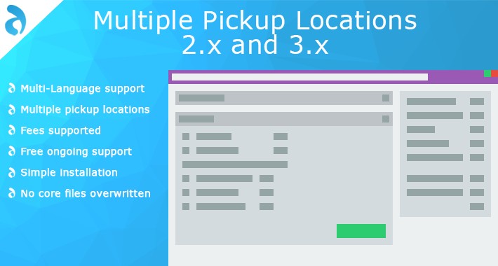 Multiple Pickup Locations 2.x and 3.x