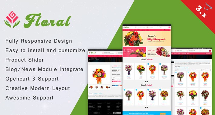 Floral Multipurpose Ecommerce Opencart 3.x Theme