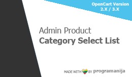 Admin Product Category Select List