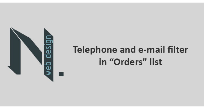 Phone and email filter in order list