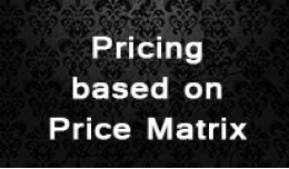 Product price based on price matrix