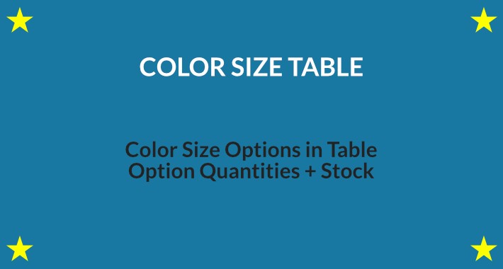 Color Size Table (OC 3)