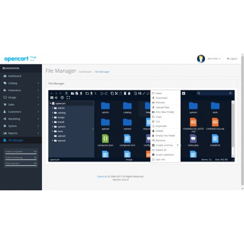 Opencart 3 менеджер изображений
