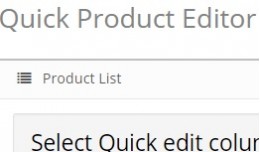 Quick product Editor 2.x