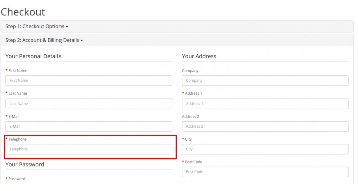 Remove Telephone Field Validation From Registration Pages