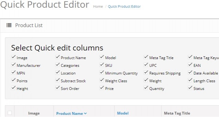 Quick product Editor 3.x