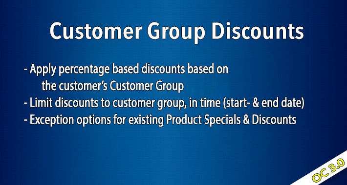 OC3 - Customer Group Discounts