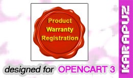 Product Warranty Registration (for Opencart 3)