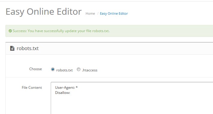 [NEW]Easy Editor for robots.txt and .htaccess