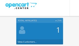 Administration Dashboard - Affiliates status