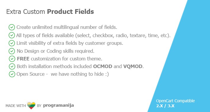 Extra Custom Product Fields