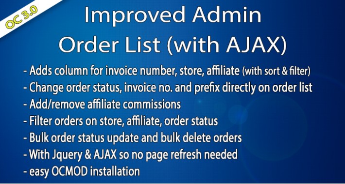 OC3 - Improved Admin Order List