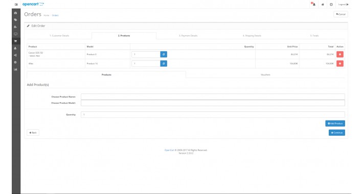 Add product in admin by model