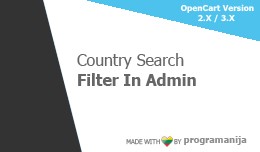 Country Search Filter in Admin