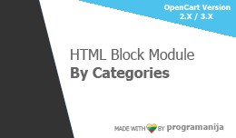 HTML Block By Category