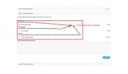 Shipping method descriptions in Checkout