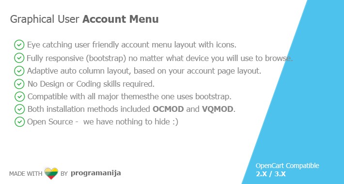 Graphical User Account Menu