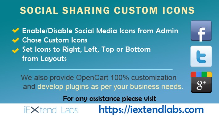 Social Sharing Custom Icons