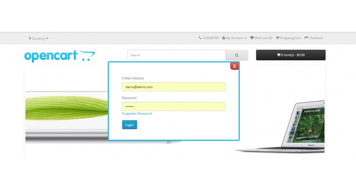 Simple Login Popup