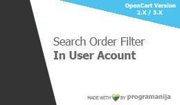 Search Order Filter In User Account