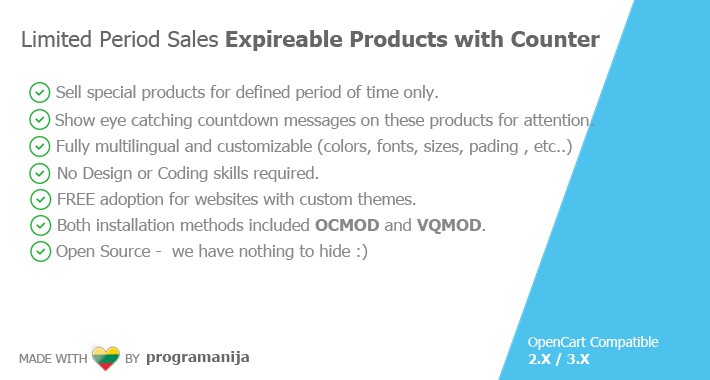 Limited Time Offer Sales / Expireable products