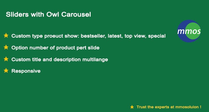 Sliders with Owl Carousel for Products
